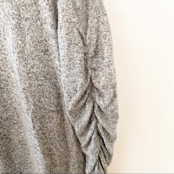 Caslon ruched long sleeves gray knit blouse sz S - Picture 2 of 5